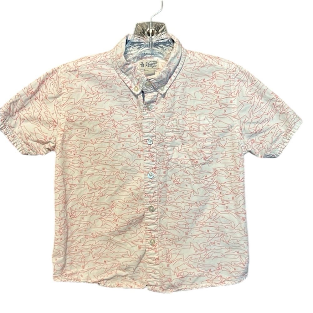đ$10 for $10 orđ°BOGO FREE Boysâ Shark Print Button Down Shirt sz 7Y
